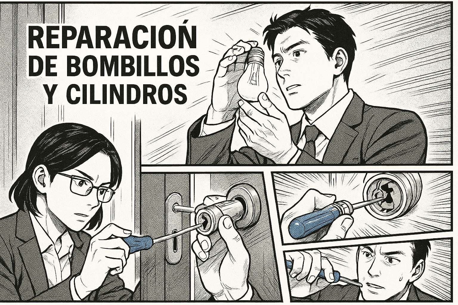 Reparación de bombillos y cilindros - Cerrajero Novo en Chiclana de la Frontera